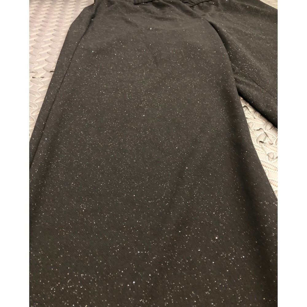 Talbots Pants Womens 2X Black Sparkly Glitter Wide Leg Knit Pull On Plus Size - Picture 2 of 8